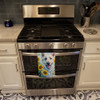 White German Shepherd in Sunflowers Kitchen Towel Dish Cloths product image at NuMercy 3