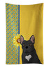 Summer Sunflowers Black French Bulldog Kitchen Towel Dish Cloths product image at NuMercy