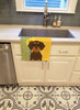 Summer Sunflowers Wirehair Chocolate and Tan Dachshund Kitchen Towel Dish Cloths product image at NuMercy 2