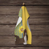 Summer Sunflowers Liver and White Shih Tzu Kitchen Towel Dish Cloths product image at NuMercy 4