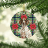 German Shorthaired Pointer Christmas Poinsettias Ceramic Christmas Ornament product image at NuMercy 2
