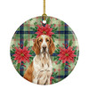 Bracco Italiano Christmas Poinsettias Ceramic Christmas Ornament product image at NuMercy
