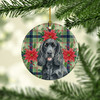 Black Cocker Spaniel Christmas Poinsettias Ceramic Christmas Ornament product image at NuMercy 2