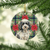 Toy Parti Poodle Christmas Poinsettias Ceramic Christmas Ornament product image at NuMercy 2