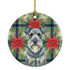 Kerry Blue Terrier Christmas Poinsettias Ceramic Christmas Ornament product image at NuMercy