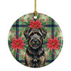 Brindle Bouvier des Flandres Christmas Poinsettias Ceramic Christmas Ornament product image at NuMercy