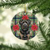 Brindle Bouvier des Flandres Christmas Poinsettias Ceramic Christmas Ornament product image at NuMercy 2
