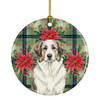 Badger Great Pyrenees Christmas Poinsettias Ceramic Christmas Ornament product image at NuMercy