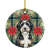 Berndoodle Christmas Poinsettias Ceramic Christmas Ornament product image at NuMercy