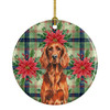 Irish Setter Christmas Poinsettias Ceramic Christmas Ornament product image at NuMercy