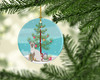 Siamese Modern Cat Christmas Ceramic Ornament CK4792 product image at NuMercy 2