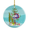 Comb Tail Betta Merry Christmas Ceramic Ornament product image at NuMercy