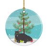 Black Persian Traditional Cat Christmas Ceramic Ornament CK4680 product image at NuMercy