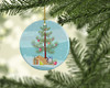 Gerbil Mouse Merry Christmas Ceramic Ornament product image at NuMercy 2