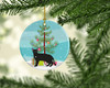 Russian White Black Cat Christmas Ceramic Ornament CK4697 product image at NuMercy 2