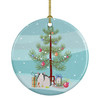 Husky Rat Merry Christmas Ceramic Ornament product image at NuMercy