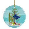 Veiltail Goldfish Merry Christmas Ceramic Ornament product image at NuMercy