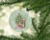 Dachshund Chocolate Tan Christmas Presents and Tree Ceramic Ornament product image at NuMercy 2
