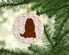Merry Christmas Caucasian Shepherd Dog Ceramic Ornament product image at NuMercy 2