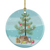 Zebra Mouse Merry Christmas Ceramic Ornament product image at NuMercy