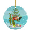 Ranchu Goldfish Merry Christmas Ceramic Ornament product image at NuMercy