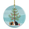 Abyssinian Guinea Pig Merry Christmas Ceramic Ornament product image at NuMercy