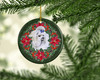 Maltese Poinsettia Wreath Ceramic Christmas Ornament product image at NuMercy 2
