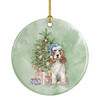 Cocker Spaniel English Red White Christmas Presents and Tree Ceramic Ornament product image at NuMercy