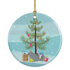 Foggy Chinchilla Merry Christmas Ceramic Ornament product image at NuMercy