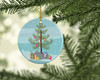 Foggy Chinchilla Merry Christmas Ceramic Ornament product image at NuMercy 2