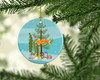 Bubble Eyed Goldfish Merry Christmas Ceramic Ornament product image at NuMercy 2