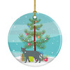 Raas Cat Christmas Ceramic Ornament CK4689 product image at NuMercy
