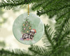 Dachshund Black Tan Puppy Christmas Presents and Tree Ceramic Ornament product image at NuMercy 2