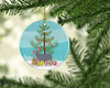 Lykoi Cat Merry Christmas Ceramic Ornament CK4647 product image at NuMercy 2