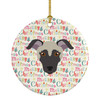 Argentine Pila Dog Merry Christmas Ceramic Ornament WDK1485 product image at NuMercy
