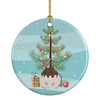 Dzungarian Hamster Merry Christmas Ceramic Ornament product image at NuMercy
