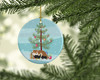European Hamster Merry Christmas Ceramic Ornament product image at NuMercy 2