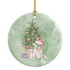 French Bulldog White Christmas Presents and Tree Ceramic Ornament product image at NuMercy