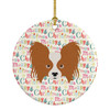 Papillon Merry Christmas Ceramic Ornament WDK1527 product image at NuMercy