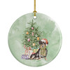 Dachshund Black Tan Christmas Presents and Tree Ceramic Ornament product image at NuMercy