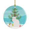 Asian Semi Longhaired Cat Christmas Ceramic Ornament CK4746 product image at NuMercy