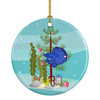 Delta Tail Betta Fish Merry Christmas Ceramic Ornament product image at NuMercy