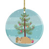 Syrian Golden Hamster Merry Christmas Ceramic Ornament product image at NuMercy