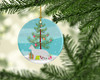 Russian White Black Cat Christmas Ceramic Ornament CK4698 product image at NuMercy 2