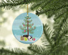 Tailless Rat Merry Christmas Ceramic Ornament product image at NuMercy 2