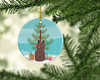 York Chocolate Cat Christmas Ceramic Ornament CK4810 product image at NuMercy 2