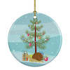Garden Snail Merry Christmas Ceramic Ornament product image at NuMercy