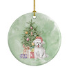 Bichon Frise Puppy Christmas Presents and Tree Ceramic Ornament product image at NuMercy