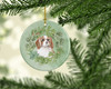 Cavalier Spaniel Blenheim Puppy Wide Eyed Christmas Wreath Ceramic Ornament product image at NuMercy 2
