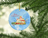 Merry Christmas White Collie Ceramic Ornament product image at NuMercy 2